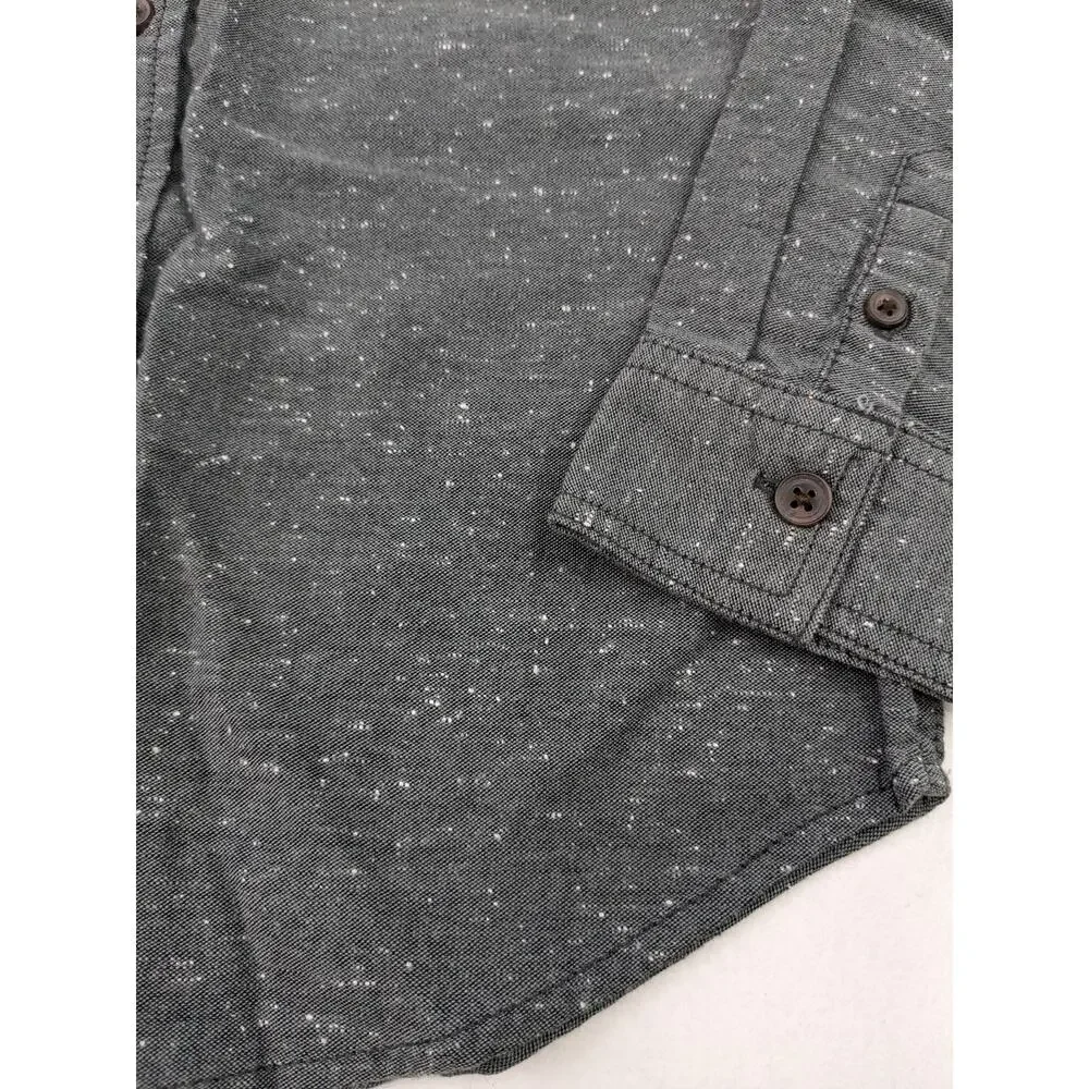 Gymboree Gray Speckled Button Up Shirt Boys 7-8